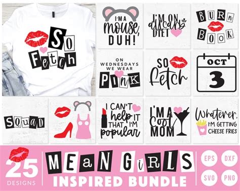 Mean Girls Inspired Svg Bundle For Cricut Cameo Silhouette Etsy