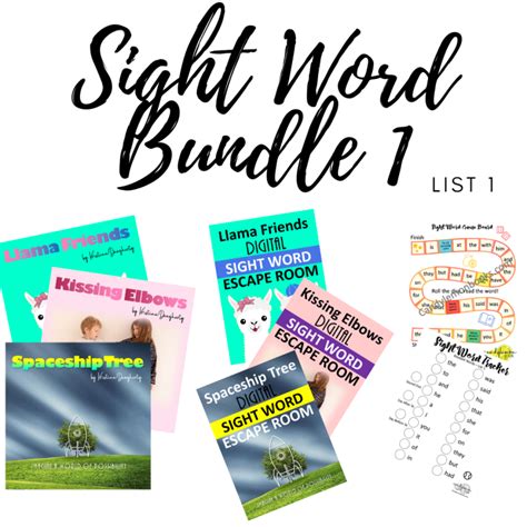 Sight Word Bundle List 1 Video Books And More Candy Lemon Books