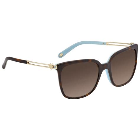 Tiffany And Co Brown Havana Blue Asian Fit Sunglasses Tf4138f 81343b 54 8053672739015
