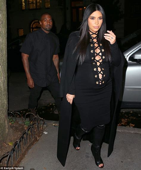 pregnant kim kardashian steps out in another racy outfit