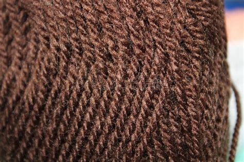 Brown Ball Of Wool Close Up Stock Image Image Of Fabric Yarns 181398165
