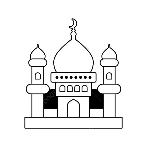 Mosque Outline Vector Png Images Outline Mosque Design Muslim Mosque