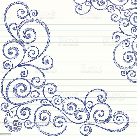 Sketchy Swirls Notebook Doodles Vector Stock Illustration Download