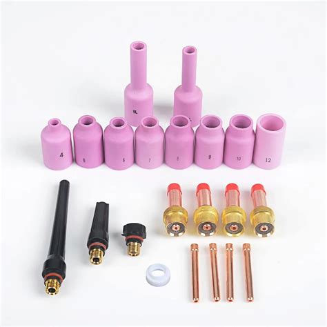 Pc Rstar Tig Gas Lens Collet Body Consumables Kit Fit With Sr Wp
