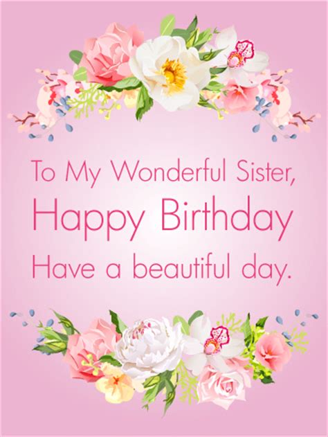 See more ideas about happy birthday, happy birthday flower, birthday flowers. Gorgeous Flowers Happy Birthday Card for Sister | Birthday ...