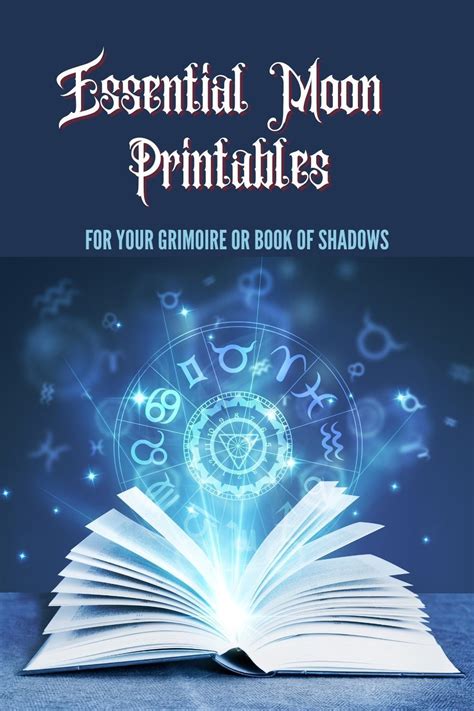 Moon Printable Grimoire Pages Book Of Shadows 2021 Lunar Etsy