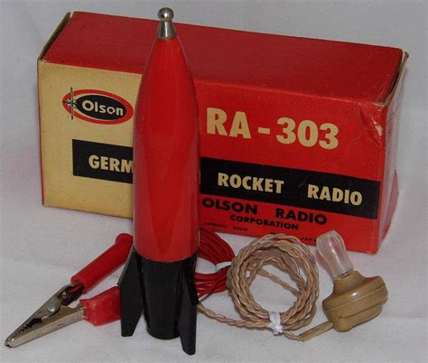 Vintage Olson Germanium Rocket Radio Model Ra 303 Made In Japan