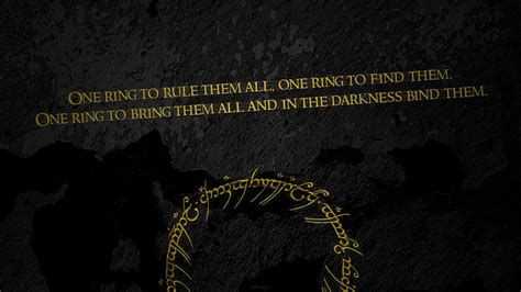 Hd Wallpaper One Ring To Rule Them All One Poster The Lord Of The