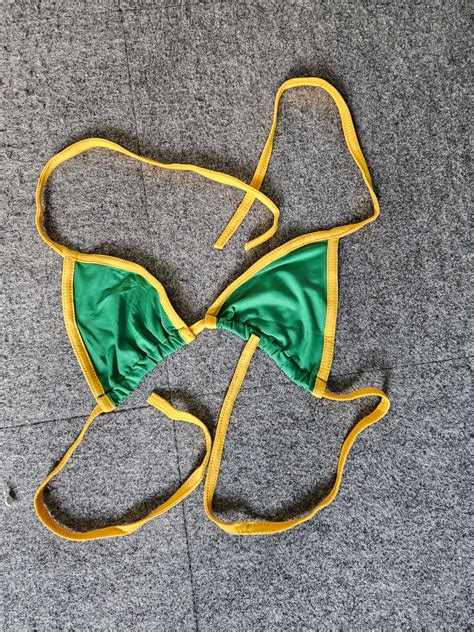 Brazil Bikini Set Green Yellow Micro Bikini Maneskin Vic De Angelis EBay