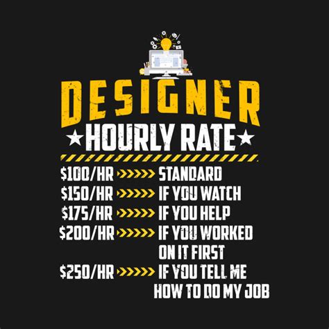 Designer Hourly Rate Funny Freelance Graphic Labor Rates Designer