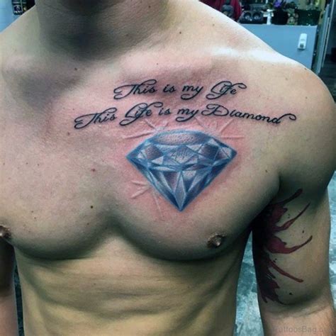 74 Marvelous Diamond Tattoos On Chest Tattoo Designs