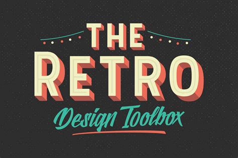 The Retro Design Toolbox 62 Fonts And 1147 Graphics