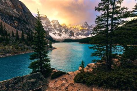 National Park Screensaver Banff Lake Moraine Download For Free · Free