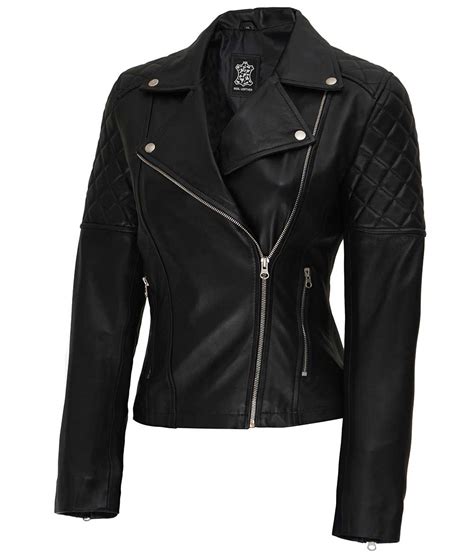 Asymmetrical Leather Jacket Black Moto Jacket