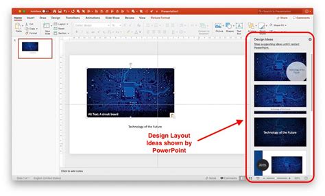 Design Ideas Feature In Powerpoint Auto Create Your Ppt Slides Art