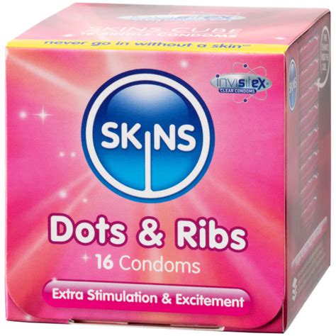 Skins Dots And Ribs Condooms 16 Stuks Sinful