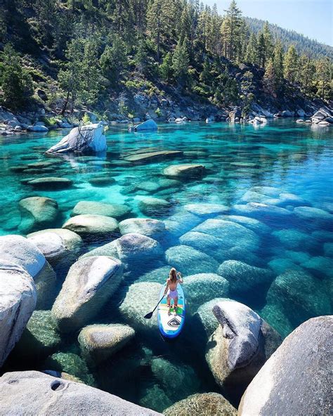 Crystal clear water Lake Tahoe Nevada. Photo by @everchanginghorizon w ...
