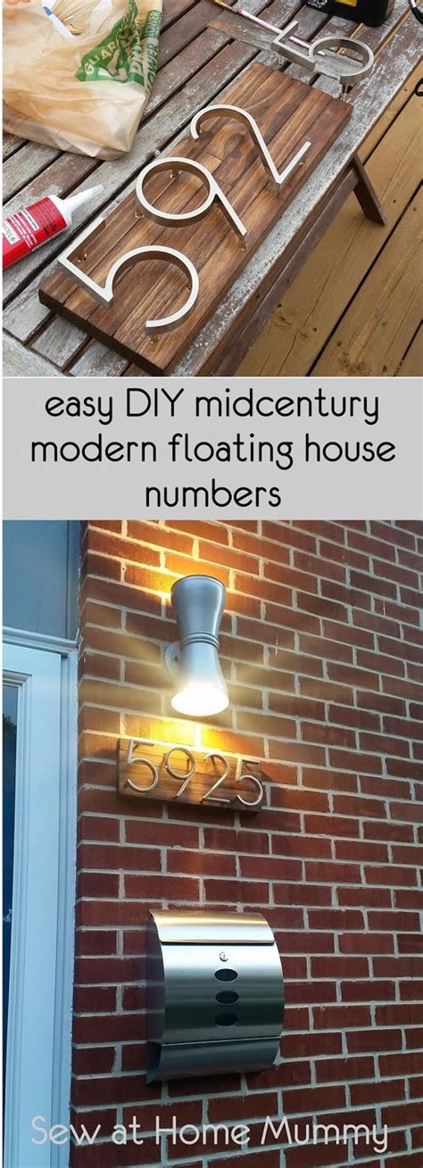This unique address plaque is simple to make and looks great! 30+ Crative Ways To Display Your House Numbers | Styletic