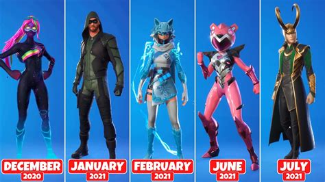 All Fortnite Crew Skins And Cosmetics December 2020 July 2021 Youtube