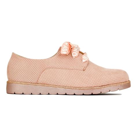 Female Summer Shoe With Lace Pink Colour 2018 In Womens Flats From