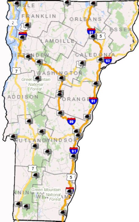 Vermont Road Conditions Map Island Maps