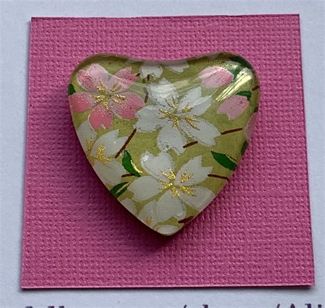 Fridge Magnet Heart Single Various Designs Floral Etsy