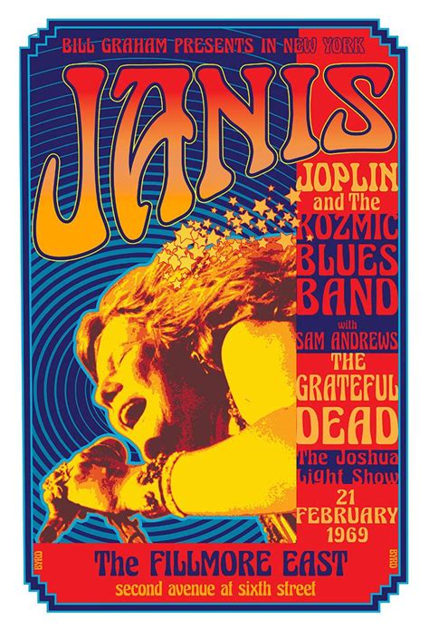 Janis Joplin At The Fillmore East March 1969 Wkozmic Blues Etsy
