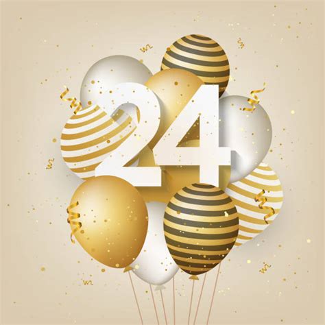 Gold Number 24 Balloons Stock Photos Pictures And Royalty Free Images