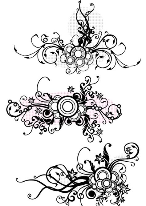 Fashion Line Drawing Pattern Vector Material Free Vector