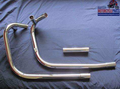 71 2636 71 2637 70 9888 Exhaust Pipes Triumph T120 Oif Push In
