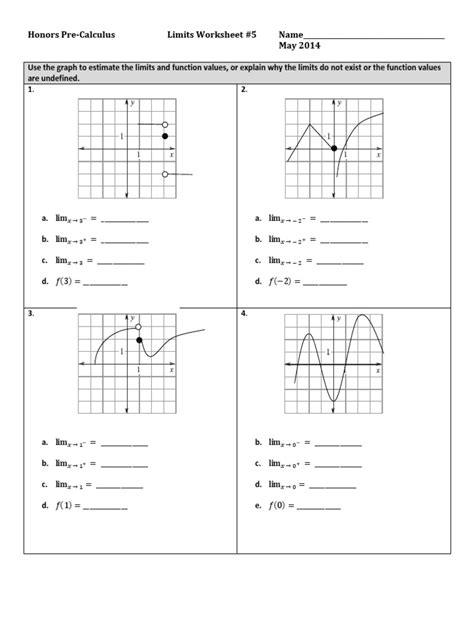 Test and worksheet generators for math teachers. limits worksheet with answer key ws 2 | Mathematics