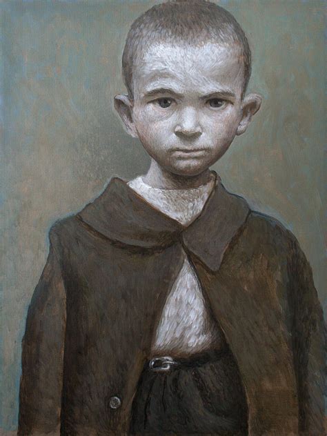 Portrait Of A Poor Boy Painting By Ilir Pojani