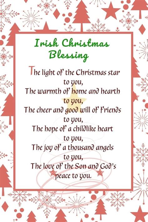 Wood carved irish blessing plaque offers interchangeable welcome panels for both christmas and summer greetings. Irish Christmas Meal Blessing - Free Christmas Prayer ...