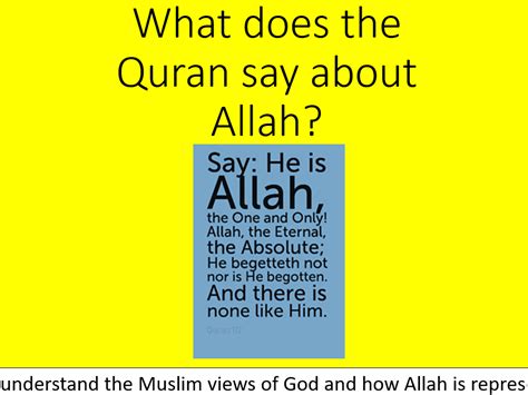 Who Is Allah Teaching Resources