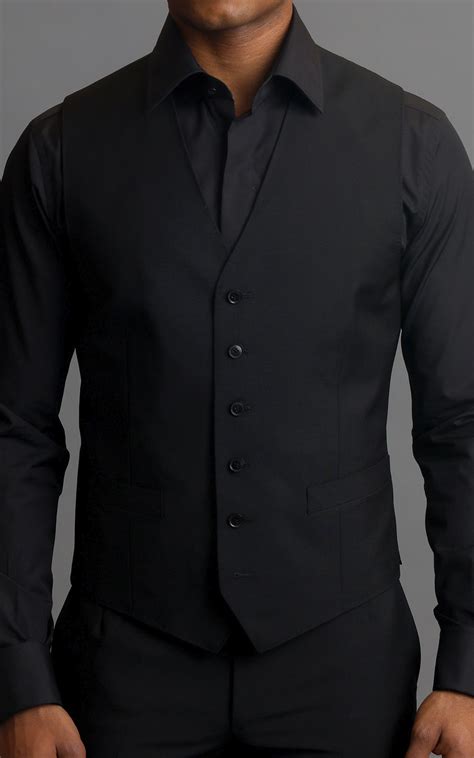 Black Woolmohair Two Button Mtm Suit