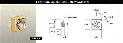 Here are a few that may be of interest. INDAK Switches 4 Position, Square Case Rotary Switches - INDAK Switches