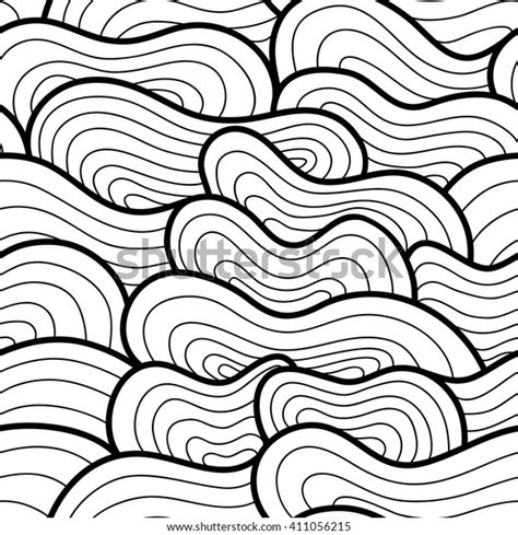 Black White Wave Pattern Seamless Abstract Stock Vector Royalty Free