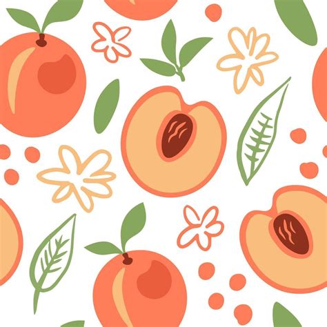 Peach With Doodles Pattern 9878192 Vector Art At Vecteezy
