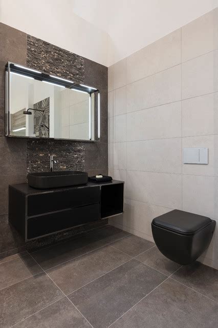 Matt Black Bathroom Basin And Toilet Contemporary