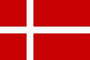 Dannebrog, pronounced ˈtænəˌpʁoˀ) is red with a white scandinavian cross that extends to the edges of the flag; Флаг: Дания. Флаги. Самотур.