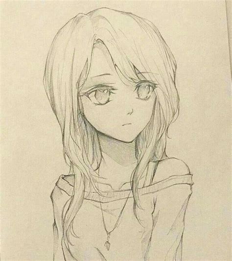 Super Easy Anime Girl Pencil Drawing Paintingtube