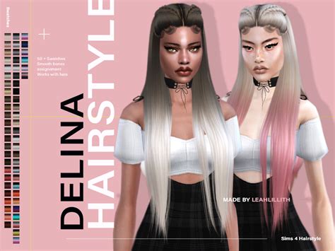 The Sims Resource Leahlillith Delina Hairstyle