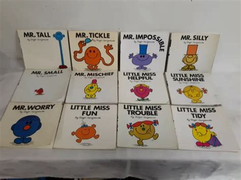 Mr Men And Little Miss By Roger Hargreaves Mixed Book Bundle X12 Good