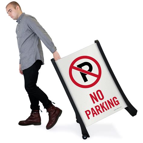 No Parking Portable Sidewalk Sign