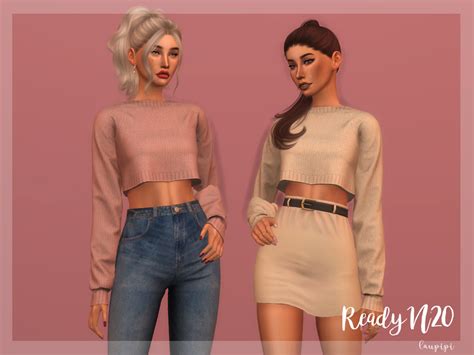 Crop Sweater By Laupipi From Tsr • Sims 4 Downloads