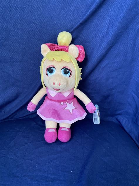 Disney Muppet Babies Vintage Nwt Miss Piggy Clutchstuffed Animal 8 Inch