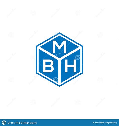 Mbh Letter Logo Design On Black Background Mbh Creative Initials