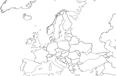Mapa Mudo Europa Fisico Blanco Images