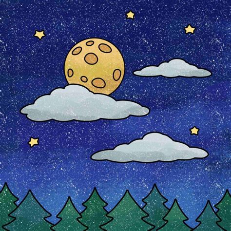 How To Draw A Night Sky Helloartsy