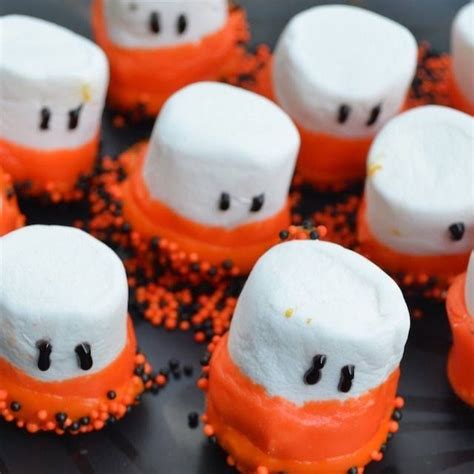 Ghost Marshmallows Halloween Desserts Halloween Edible Crafts